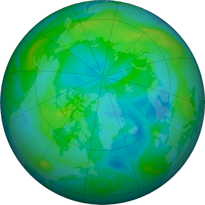 Arctic ozone map for 12 September 2022
